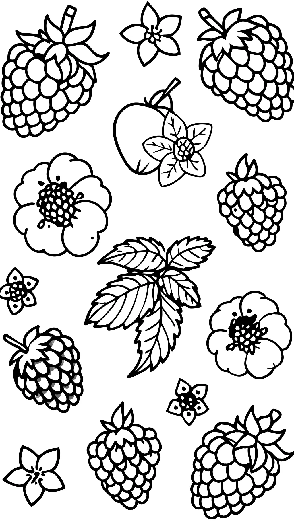 berries coloring page